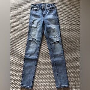 Denizen from Levi's Distressed Skinny Jeans - Blue